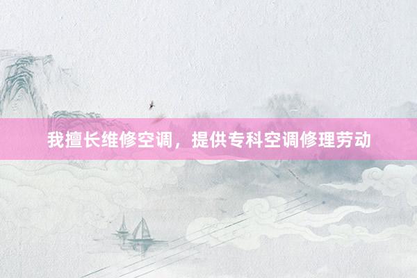 我擅长维修空调，提供专科空调修理劳动